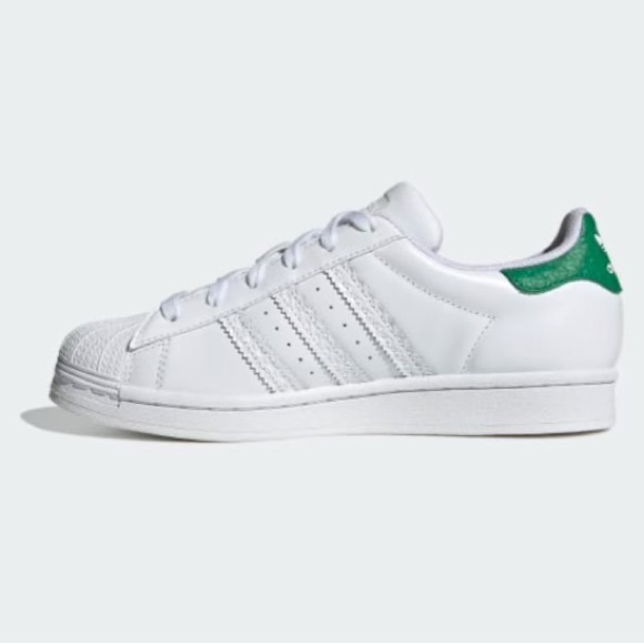 Adidas Superstar Originals Classic Shell-toe Cloud White Green Size 6 - Picture 5 of 11